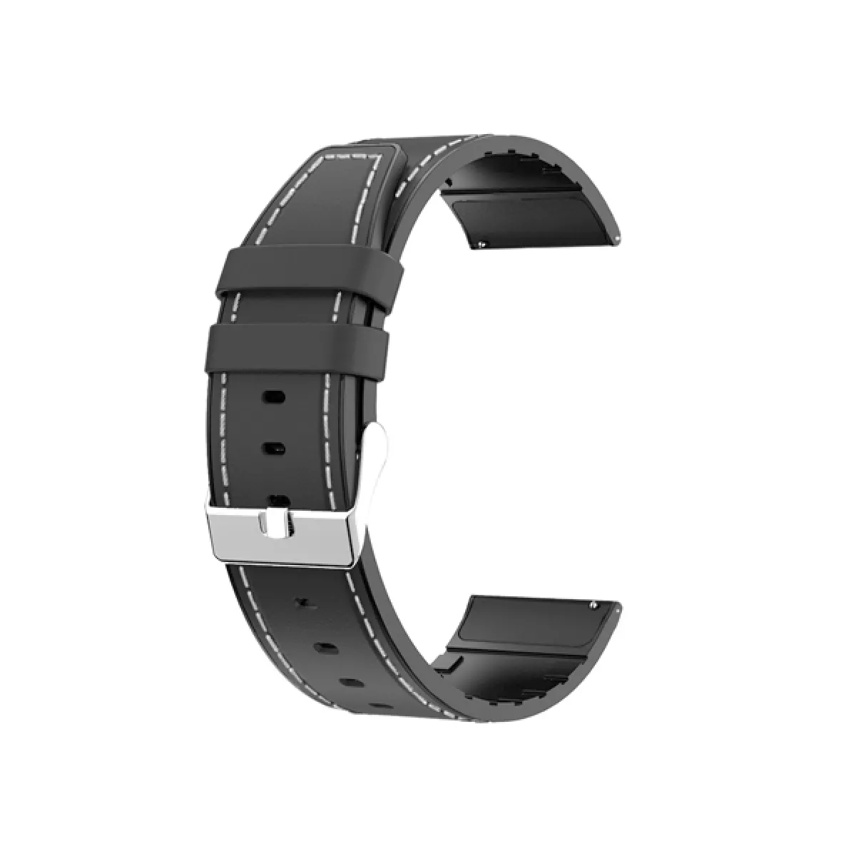 Phonecare Bracelet Premium SiliconLeather pour Garmin Forerunner 265 - Noir