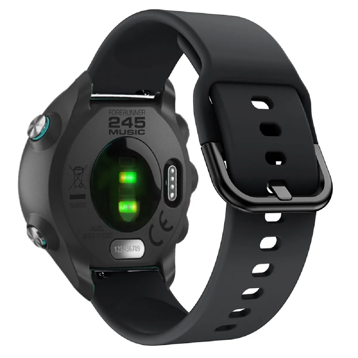 Générique Noir Bracelet En Silicone Pour Garmin Forerunner 245