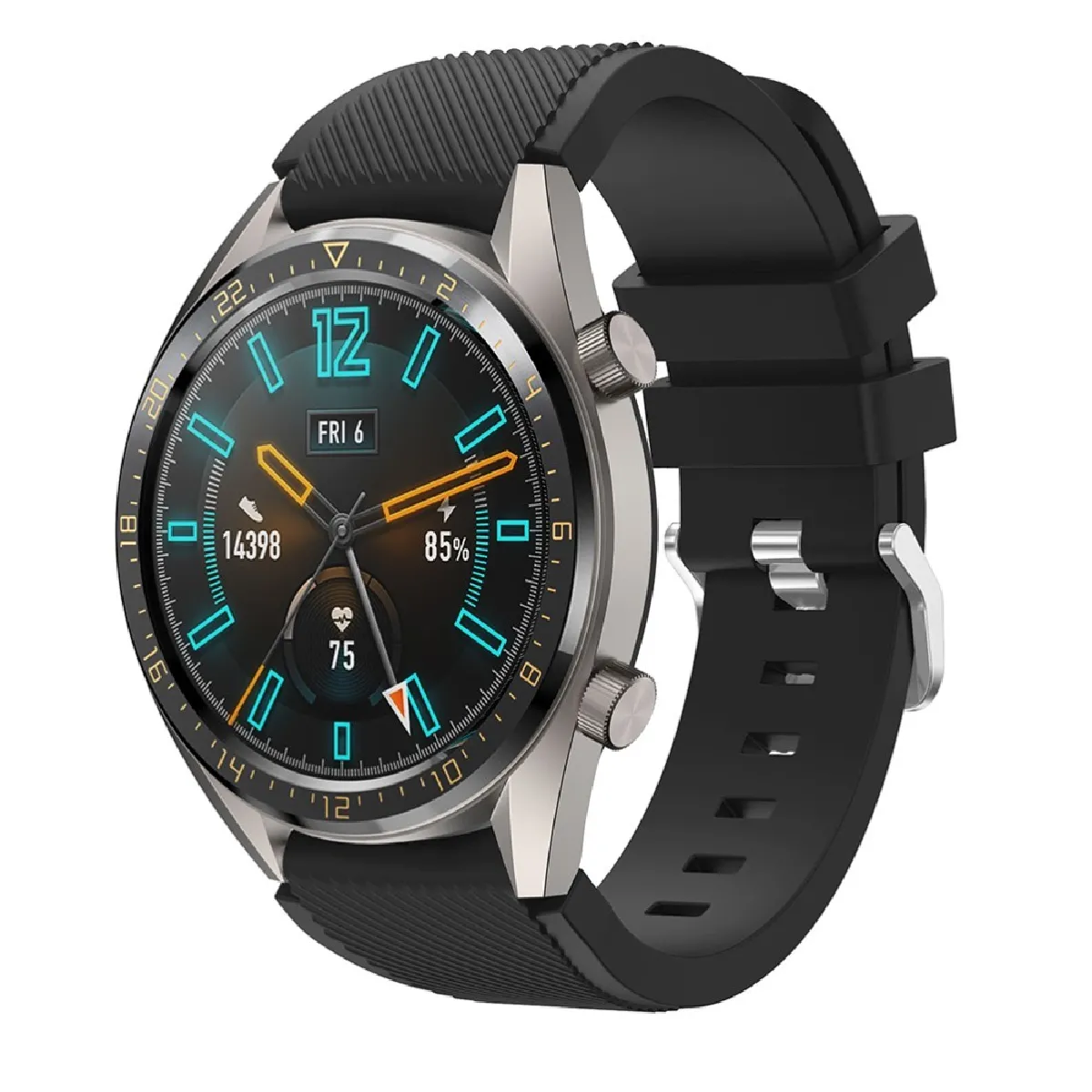 Générique Noir Bracelet En Silicone Pour Huawei Watch Gt