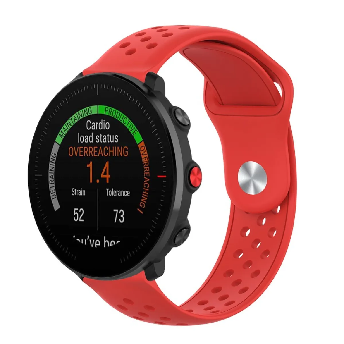 Générique Rouge Polar Bracelet Sport En Silicone Pour Vantage M - 22 Mm