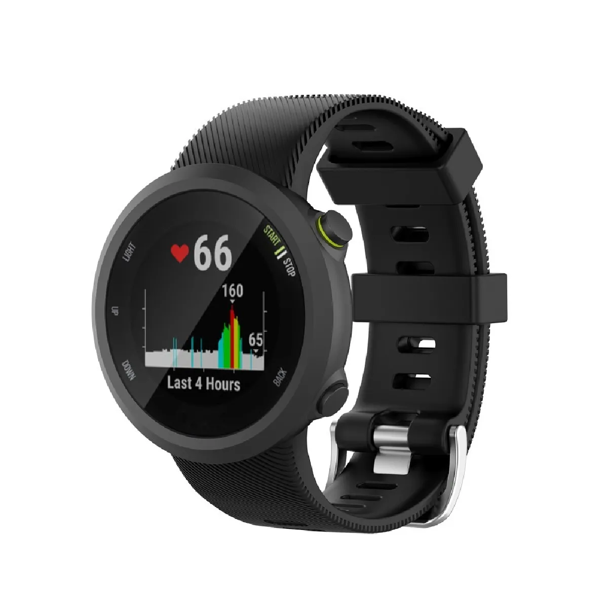 Générique Noir Bracelet En Silicone Pour Garmin Forerunner 45/45S