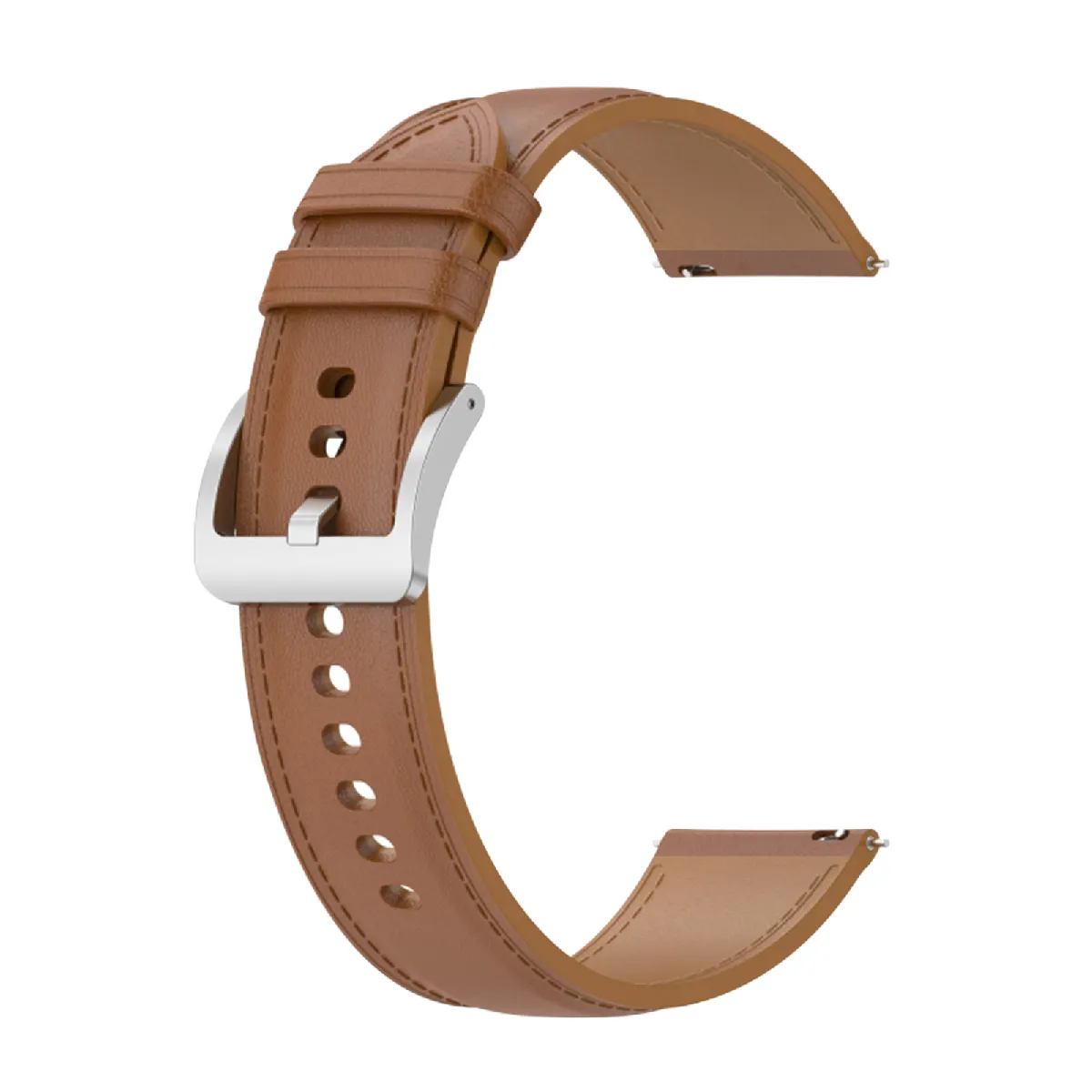 Avizar Marron/Clair Bracelet Cuir Pour Galaxy Watch 3 45Mm Huawei Watch Gt3 Gt2 46Mm
