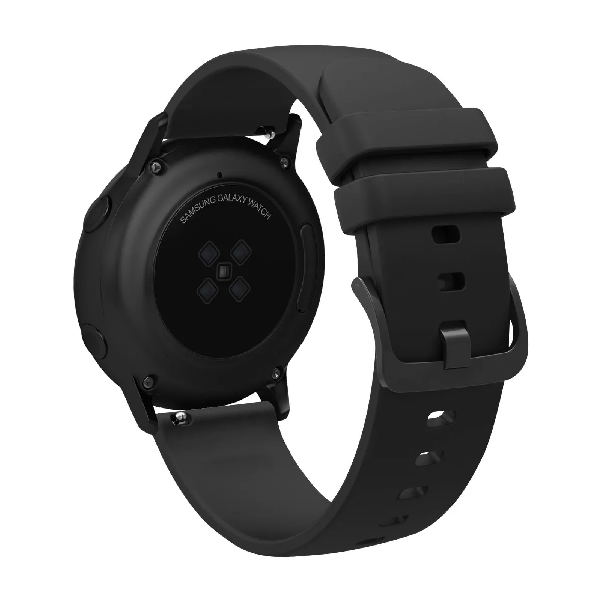 Avizar Noir Bracelet Pour Samsung Galaxy Watch Active 40Mm Silicone Souple