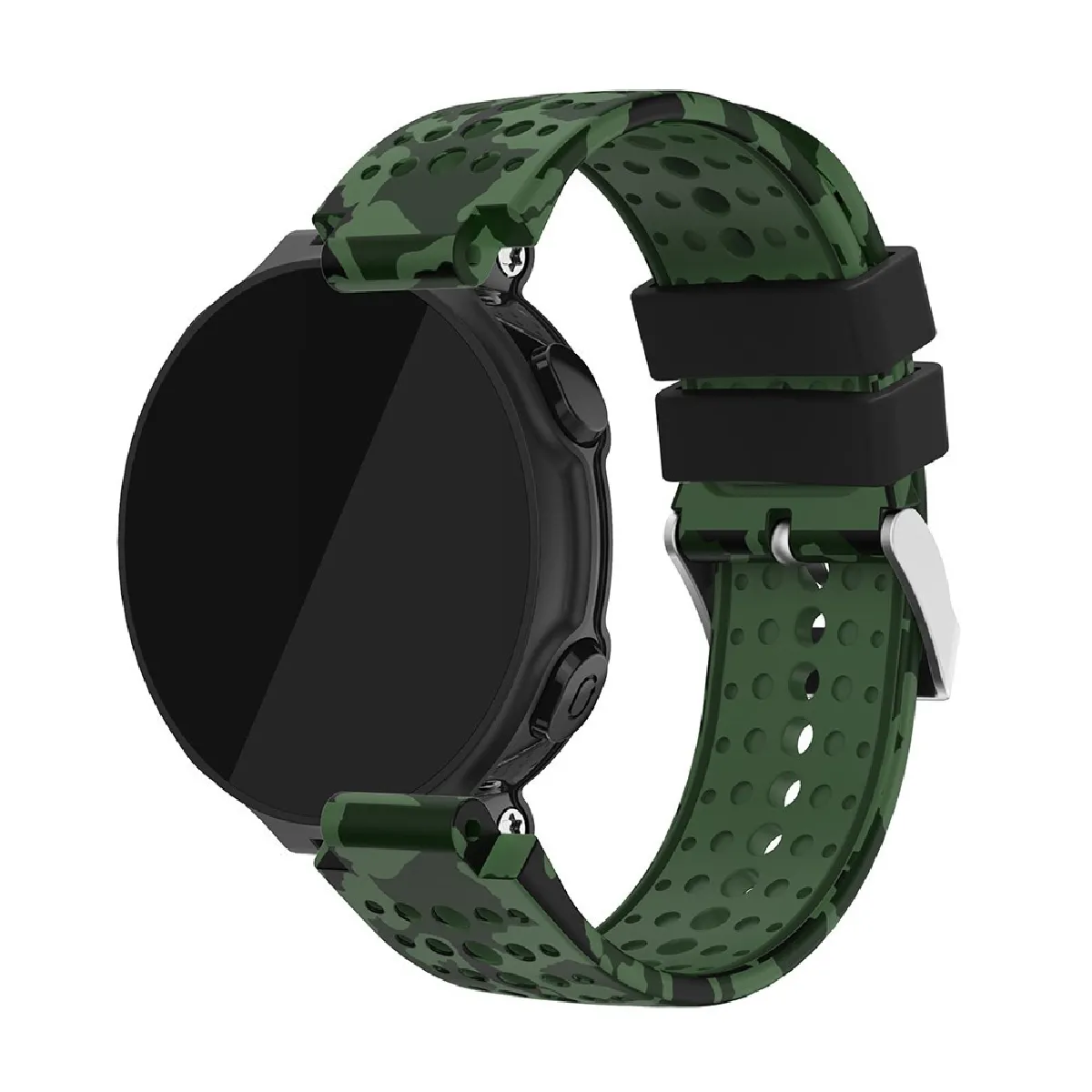Générique Vert/Noir Bracelet En Silicone Imprimé Pour Garmin Forerunner 220 - Multicolore