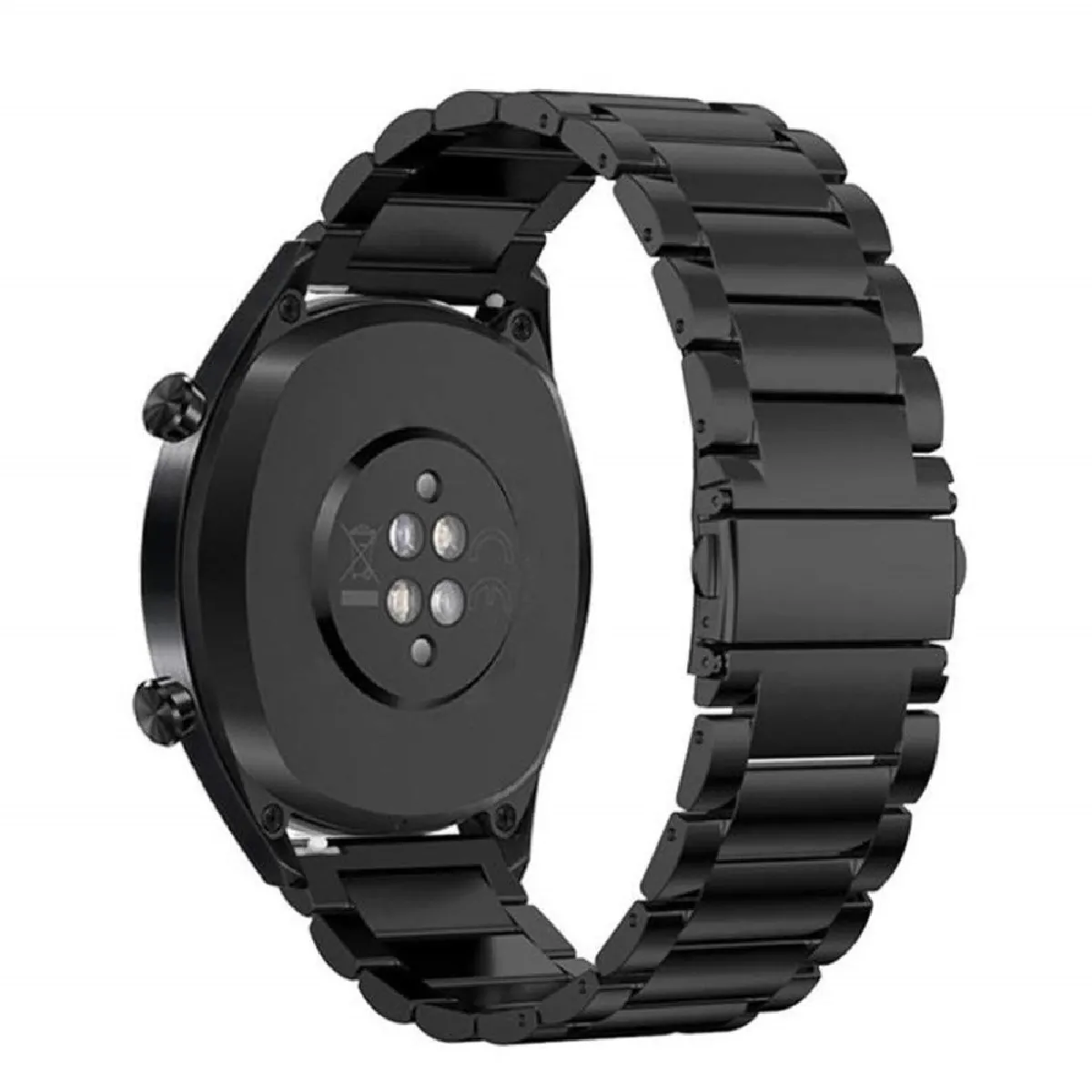 Générique Noir Bracelet En Métal Trois Perles Pour Huawei Watch Gt