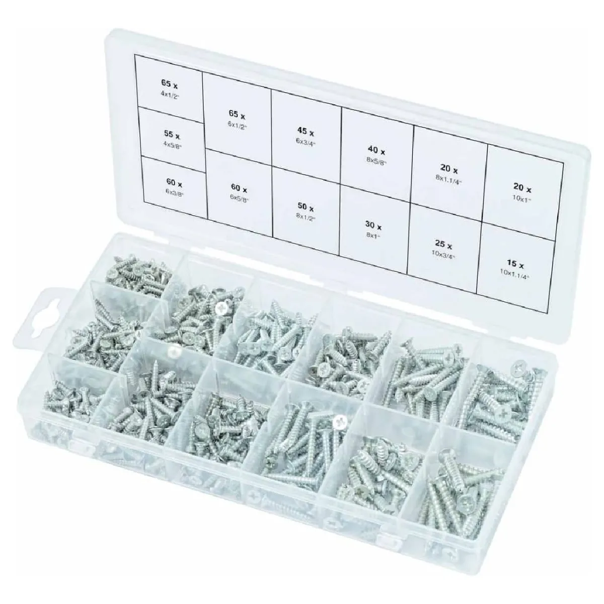 KS Tools - Assortiment de vis à bois - 550 pièces - Mallette de rangement - Image 4