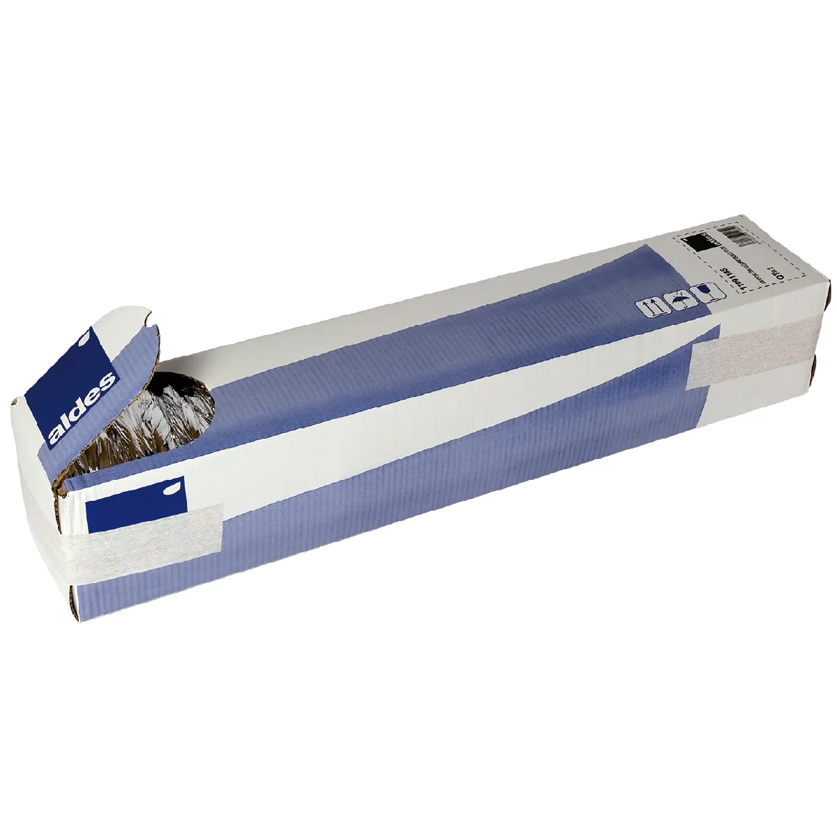 Aldes 11091184 - Gaine Alu Polyester Isolée Ø80 Mm - 12 M