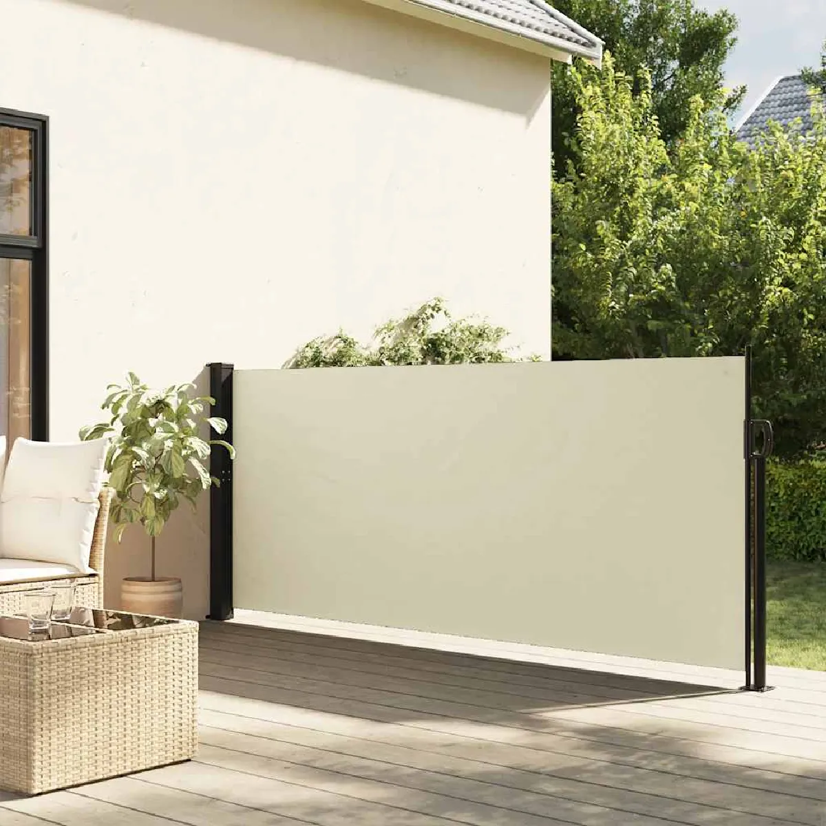 Vidaxl Auvent latéral rétractable 140x300 cm Beige - vue 2