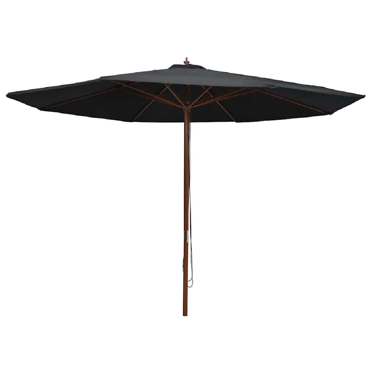 Parasol VIDAXL 47138 350 x 240 cm Mât en Bois Pliable
