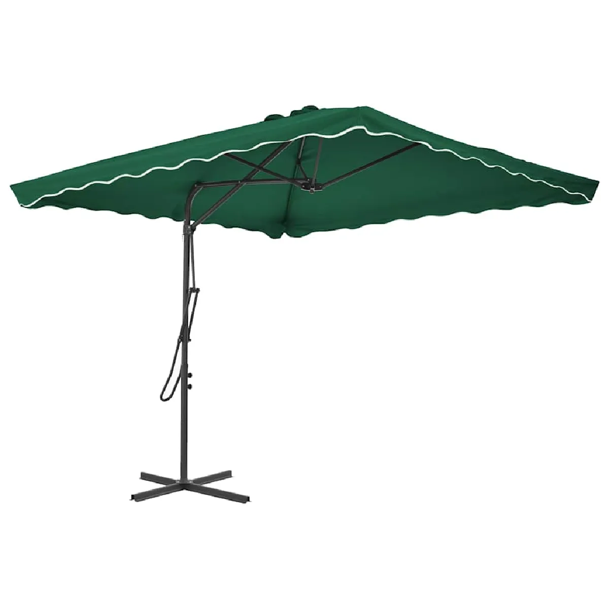 Vidaxl Parasol d'extérieur avec mât en acier - 250 cm Gris - vue 3