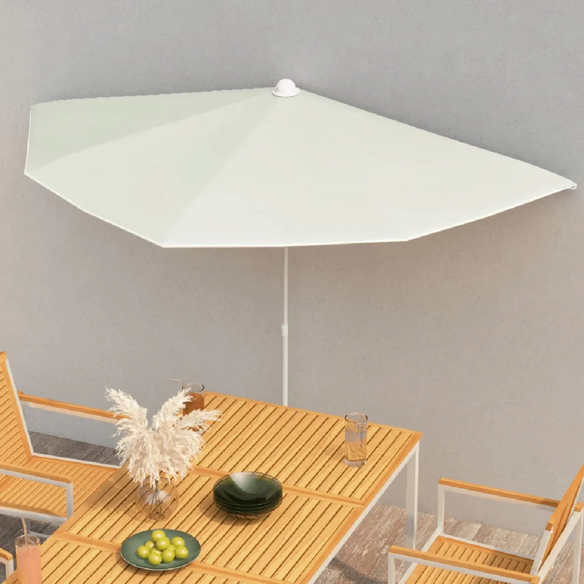 VidaXL Demi parasol de Jardin 180x90 cm - vue 4
