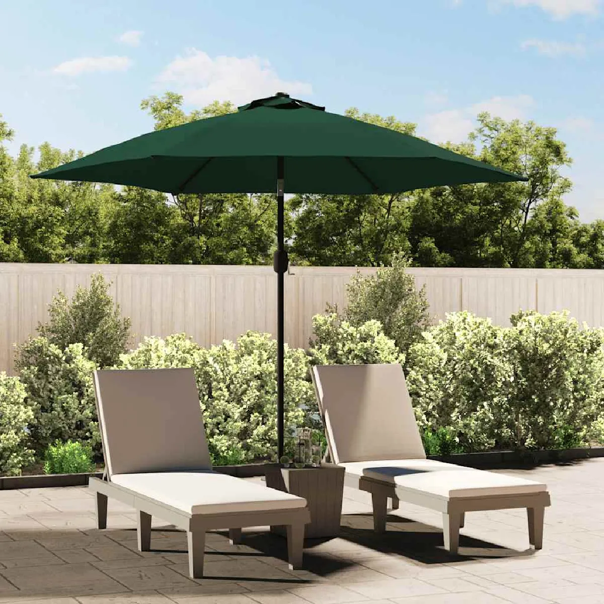 Vidaxl Parasol cantilever - 42203 - 3 m - Vert - LED intégrées
