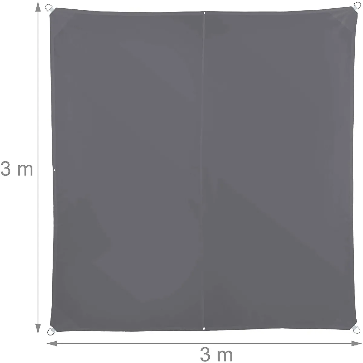 Voile D'ombrage Carr&eacute; 3 X 3 M Gris Helloshop26 13_0002929_2