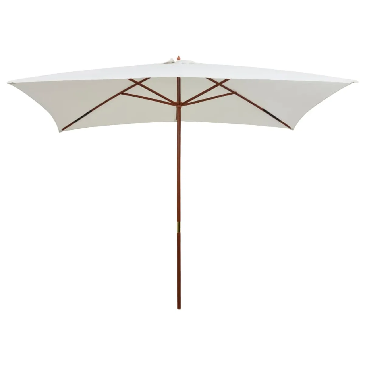 Parasol rectangulaire en bois 200 x 300 cm VIDAXL crème Manuel - vue 2