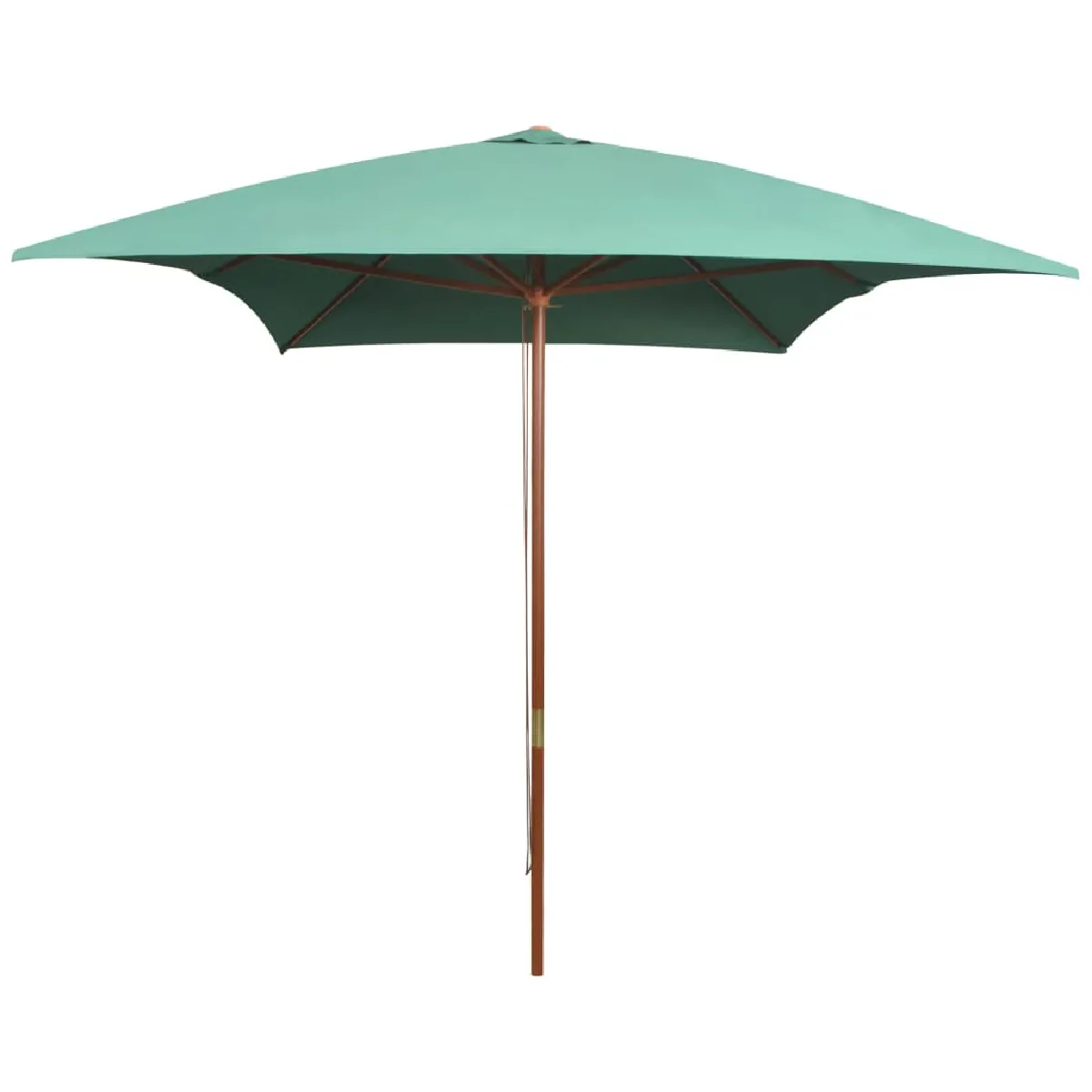 vidaXL Parasol avec poteau en bois 200 x 300 cm - vue 2