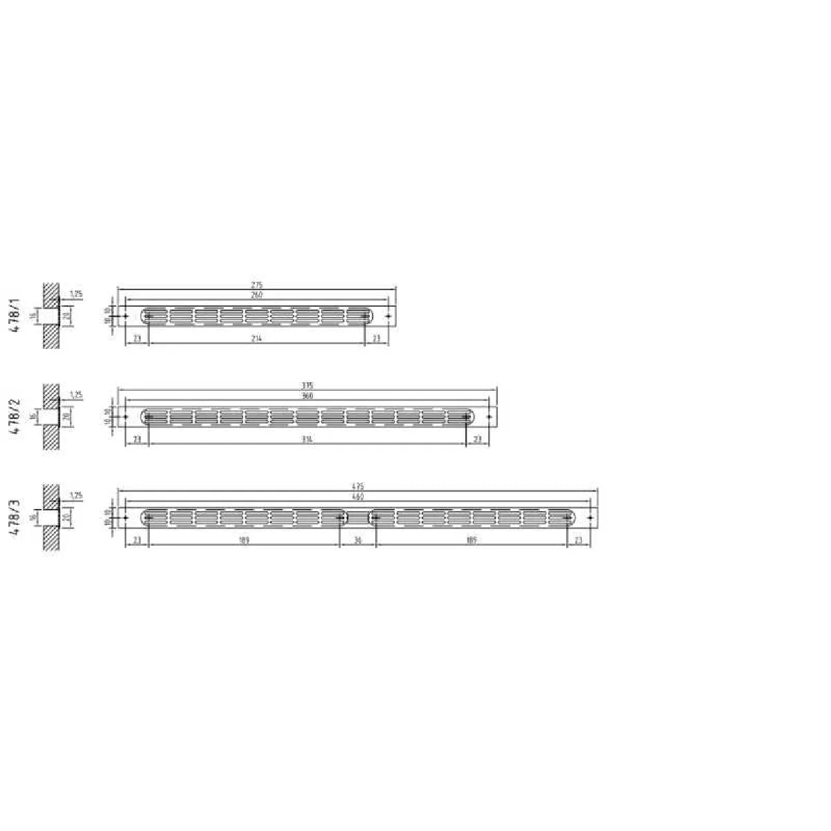 Renson - Grille plate intérieure - 475x20 mm - Aluminium - Image 2