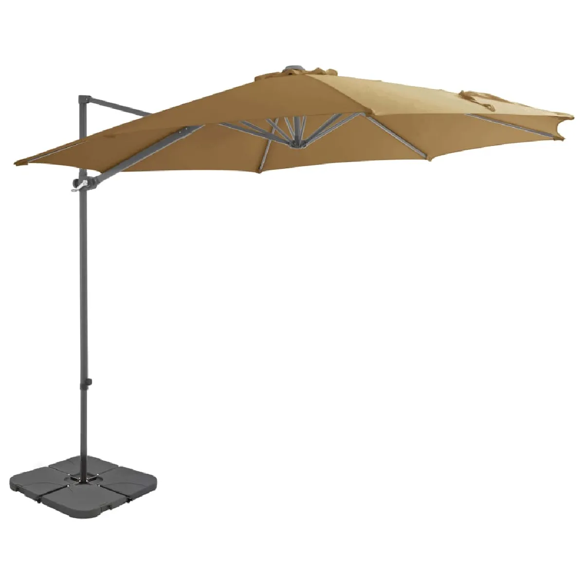 vidaXL Parasol de jardin Sable avec base - vue 2