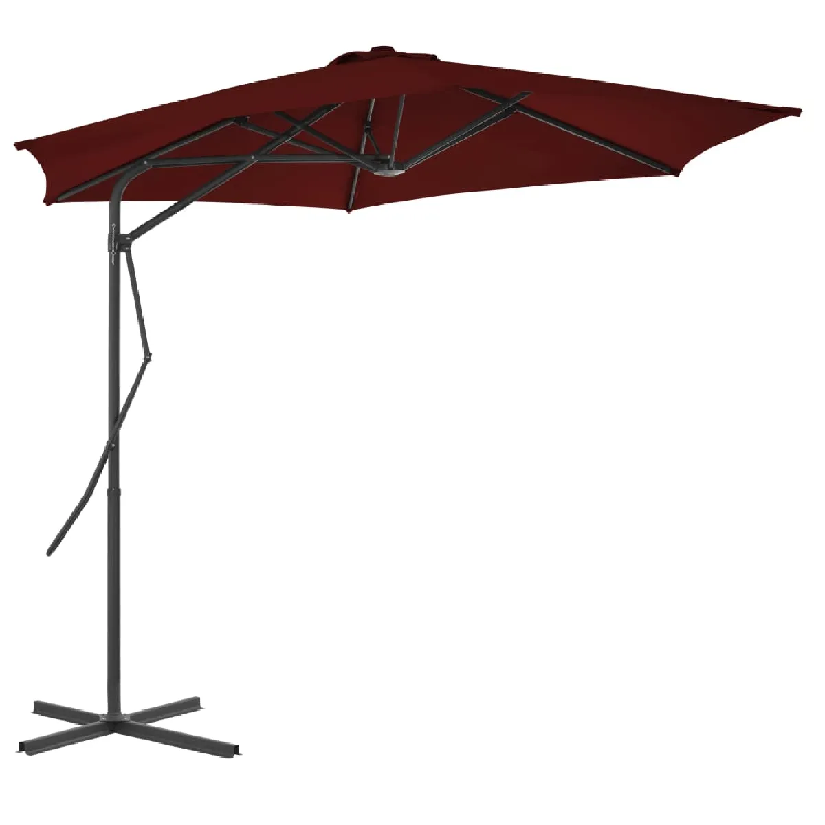 vidaXL Parasol d'extérieur avec mât en acier 300x230 cm - vue 2