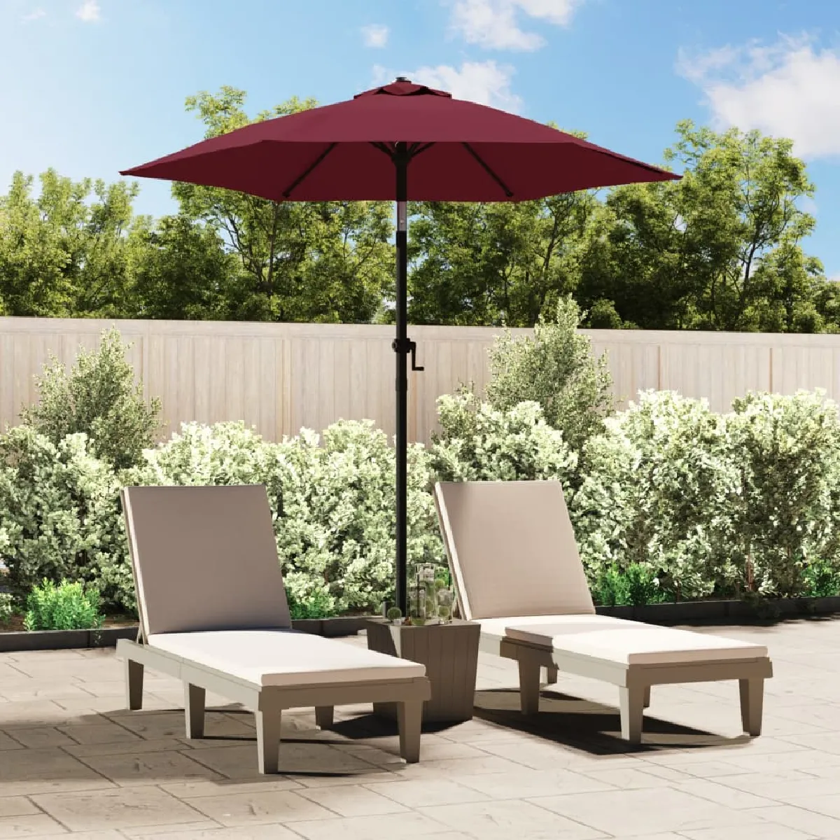Vidaxl Parasol Extérieur Parasol de Patio Parasol de Terrasse Parasol de Jardin Pare-soleil Arrière-cour Bordeaux 200x224 cm 47208 - vue 1