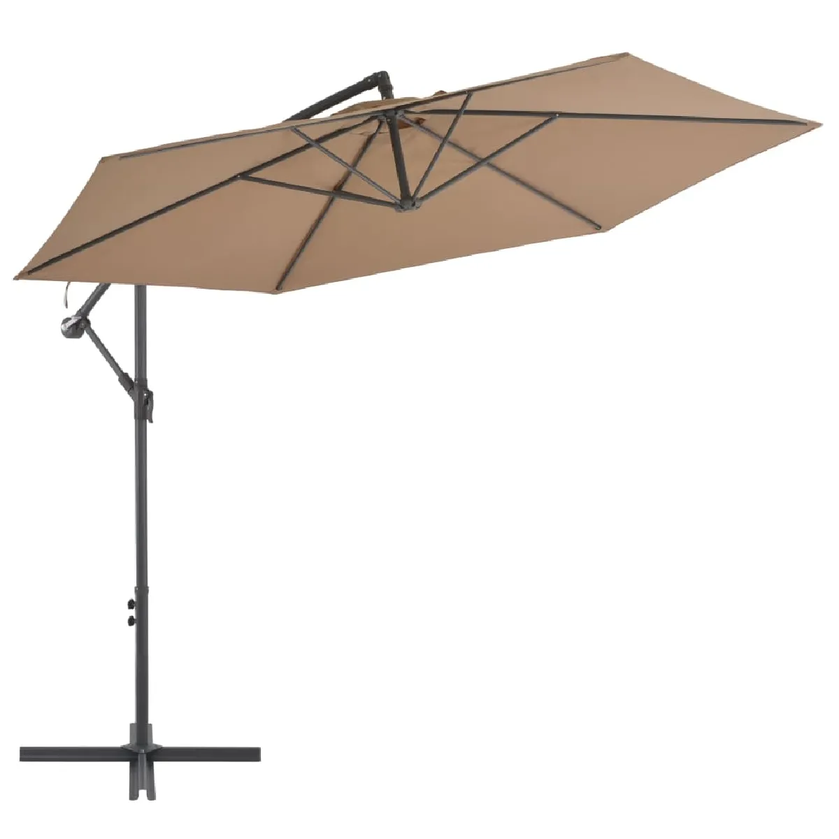 Vidaxl Parasol de jardin suspendu - Taupe 300 cm