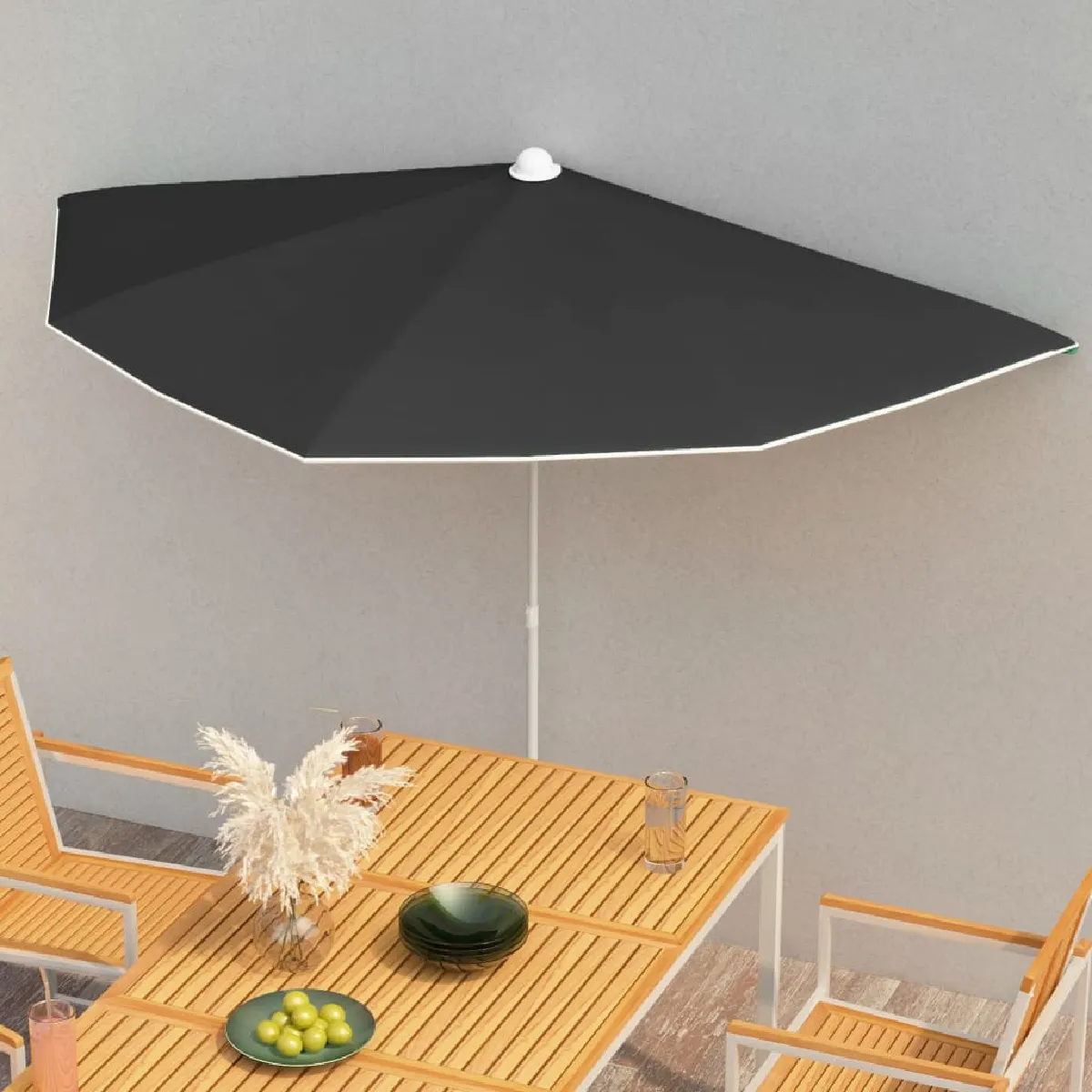 VidaXL Demi parasol de Jardin 180x90 cm - vue 2