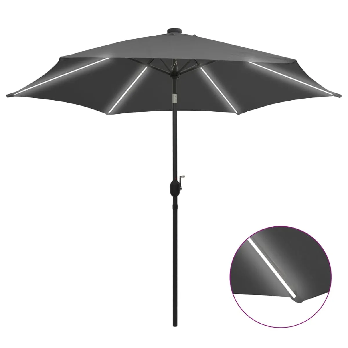 vidaXL Parasol LED 300 cm - vue 2