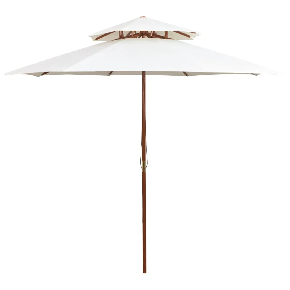 Vidaxl Parasol en bois - 270 cm - vue 2