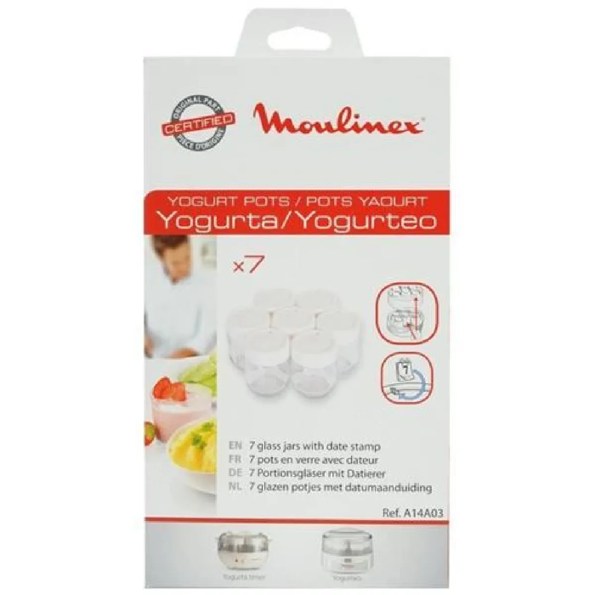Moulinex Lot de 7 pots yaourtière