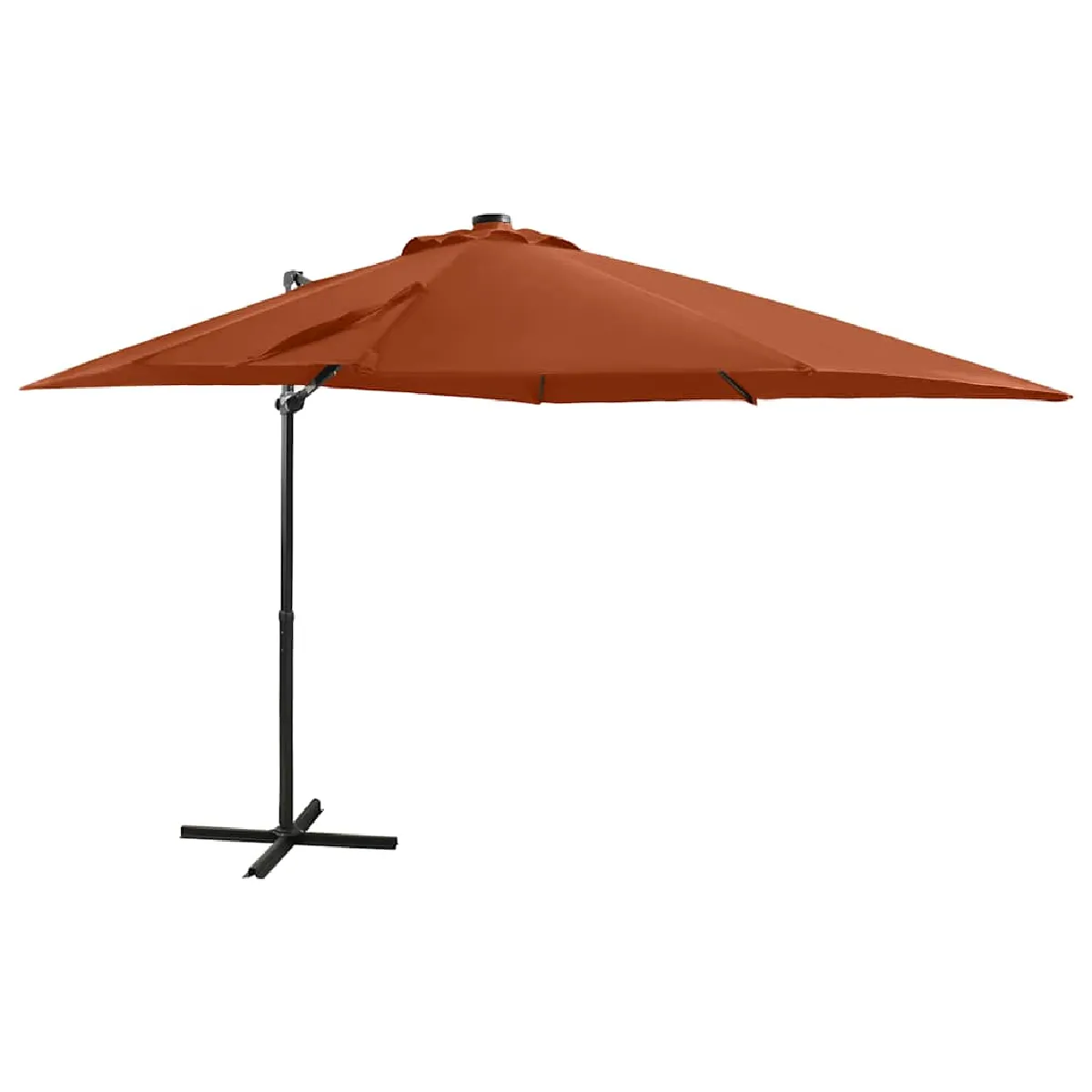 VIDAXL Parasol de jardin LED cuite