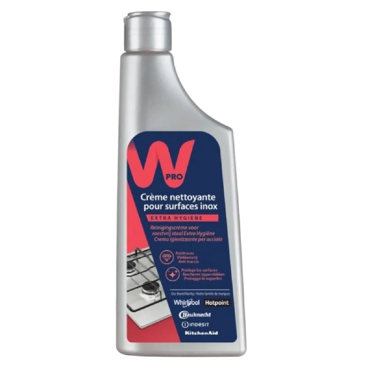 Wpro - Crème Nettoyante Inox - CREME INOX IXC015 - Produit d'entretien pour surfaces inox et chrome - Image 4
