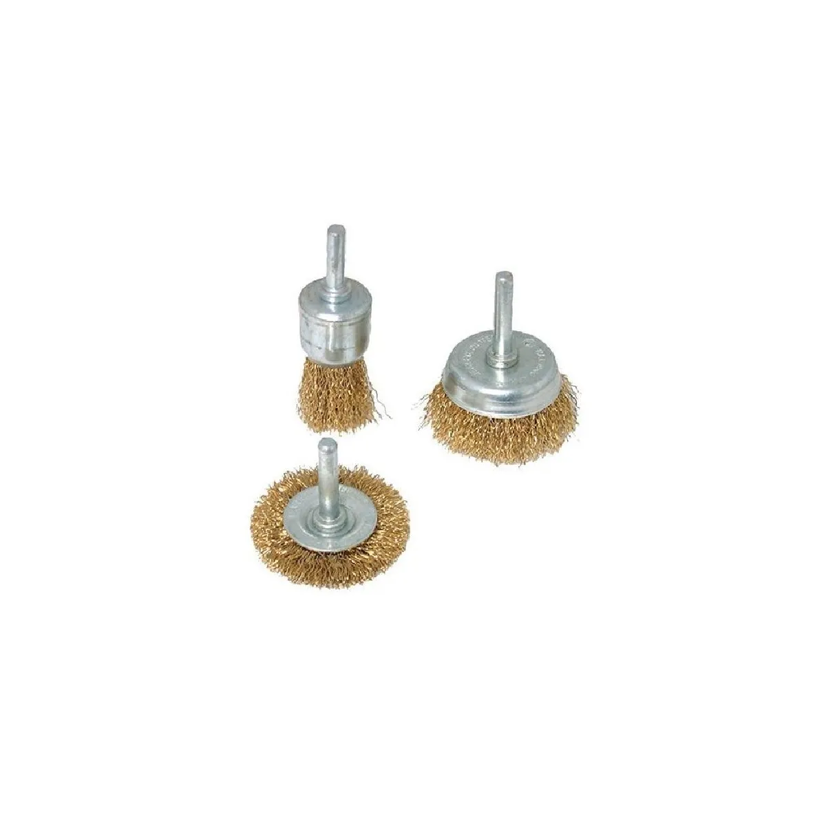 Silverline Assortiment de 3 Brosses sur Tige