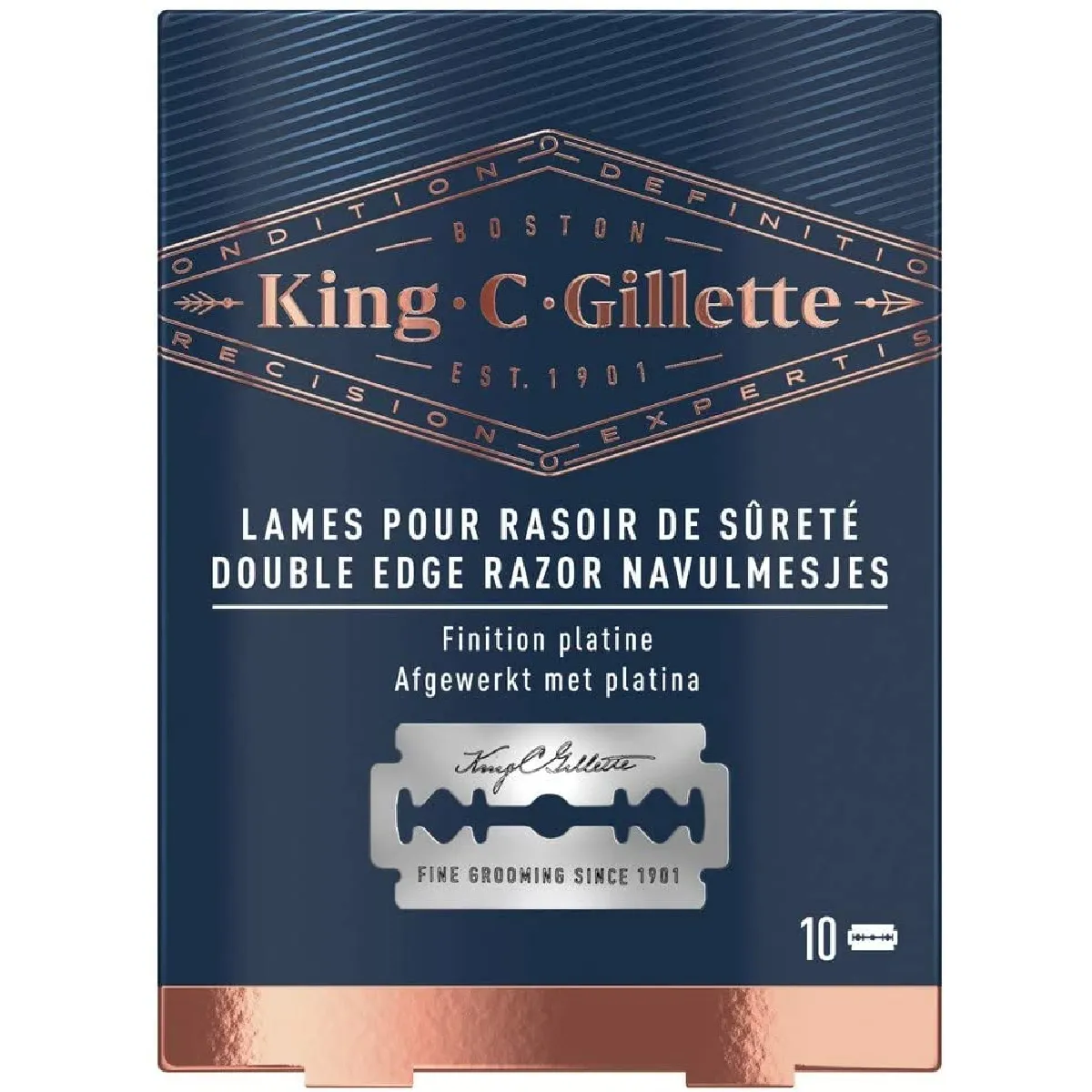 Lames De Rasoir De S&ucirc;ret&eacute; King C Gillette - Le Paquet De 10 Lames