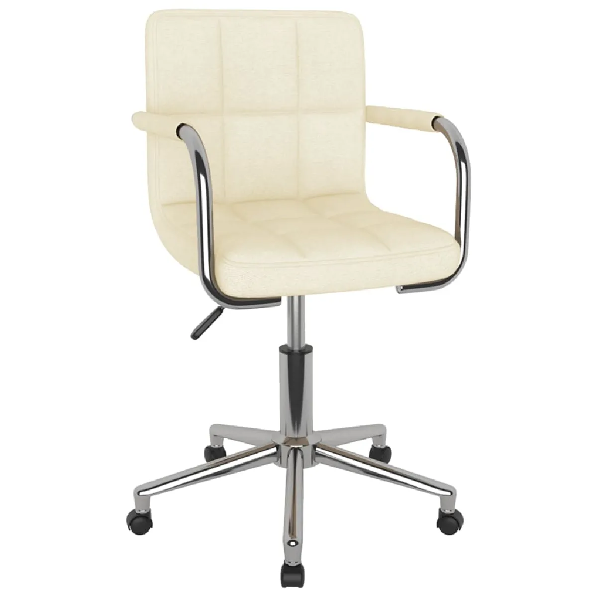 vidaXL Chaise pivotante Crème - vue 5