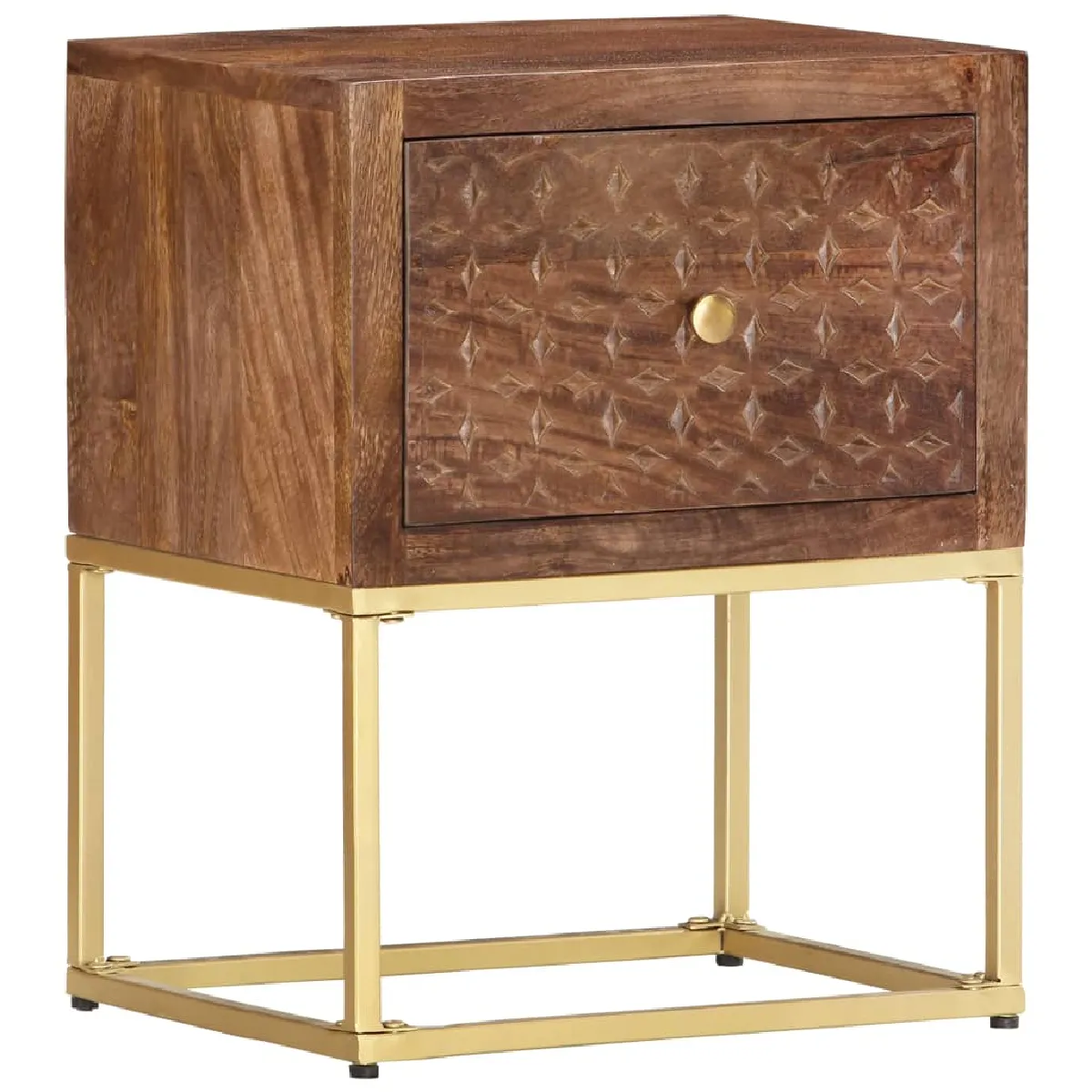 Vidaxl Table De Chevet Vintage Manguier Massif