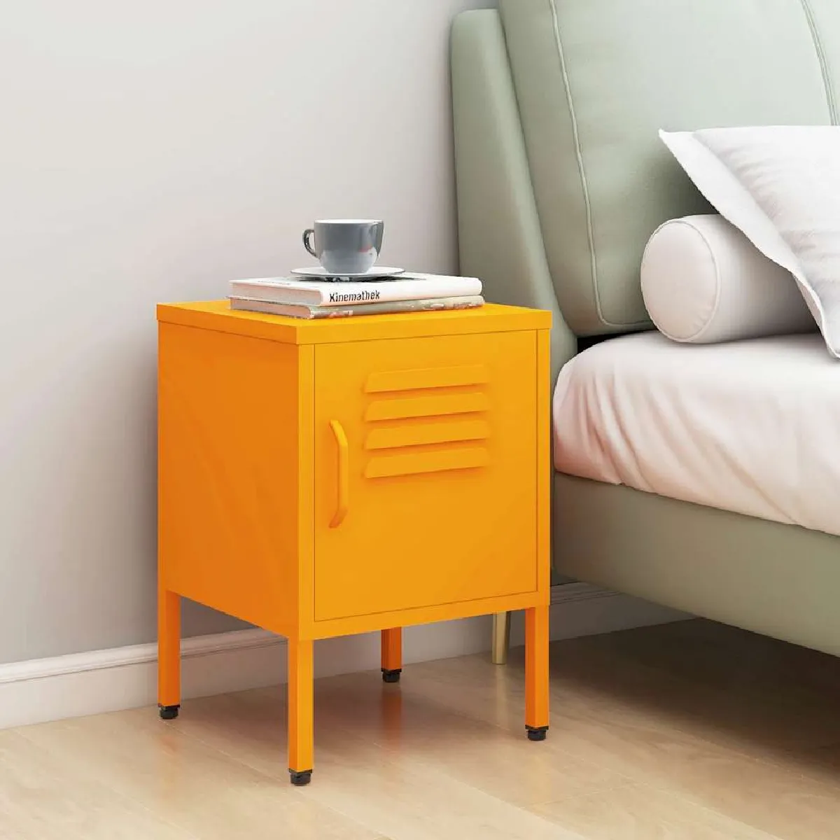 VIDAXL - Table de chevet - Jaune - 35x35x51 cm - Image 2