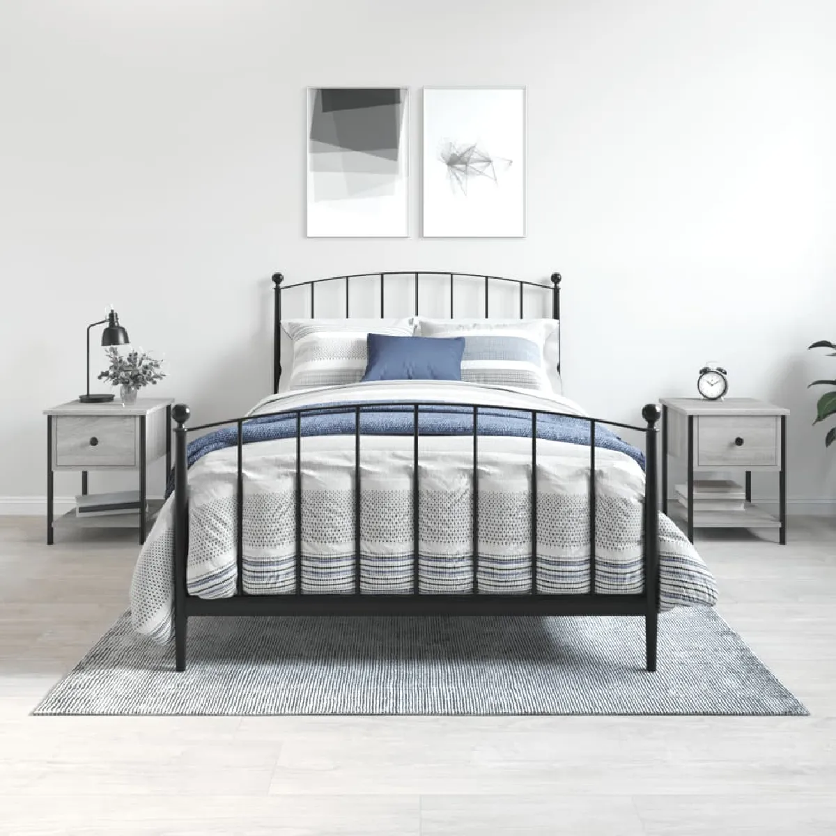 vidaXL Tables de chevet 2 pcs - Sonoma gris