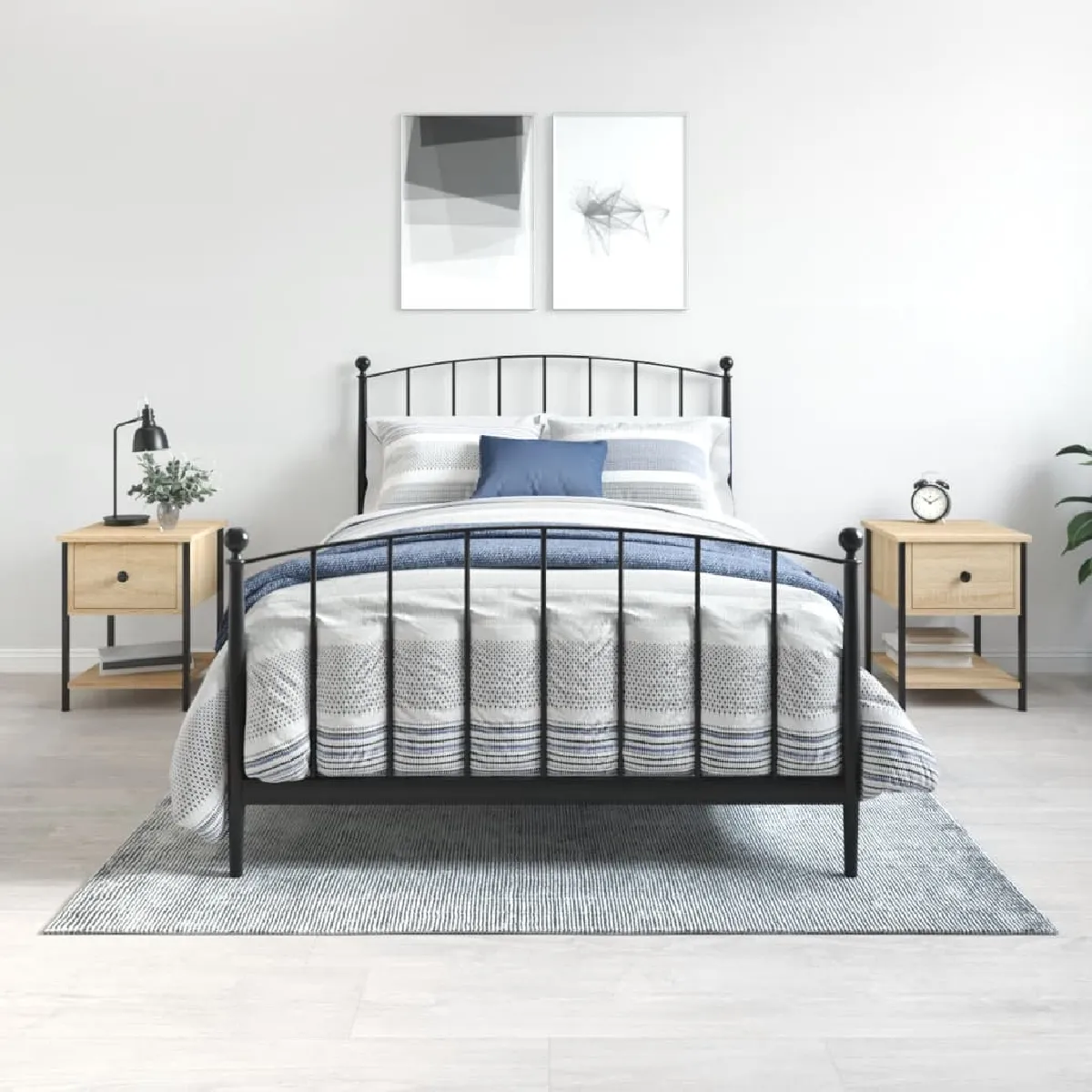 vidaXL Tables de Chevet 2 pcs Chêne Sonoma