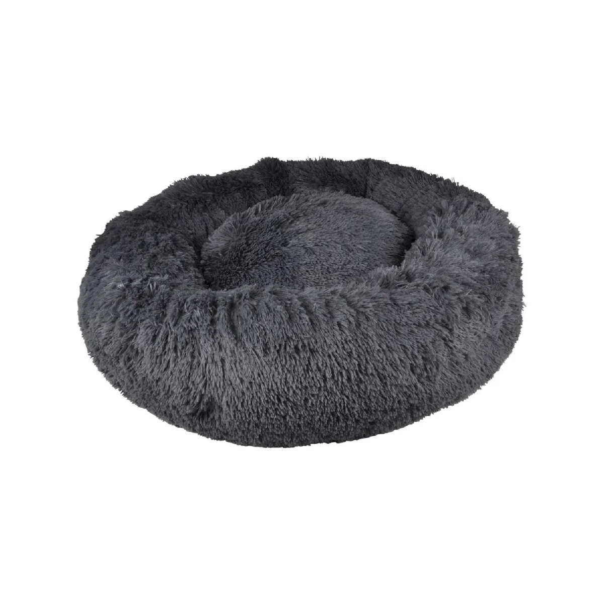 Comparer les prix de Love Story - Coussin doux et rond Snow pour chien et chat - Gris anthracite - Diam 75 cm