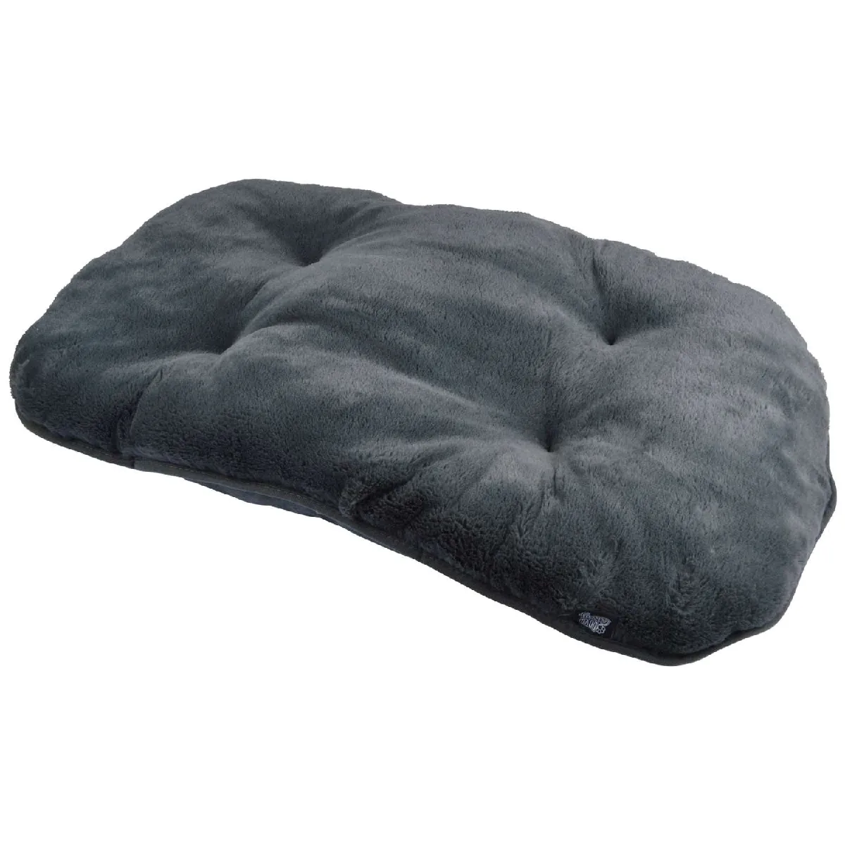 Comparer les prix de Love Story - Coussin doux réversible Happy pour chien et chat - Gris anthracite - Long 117 cm