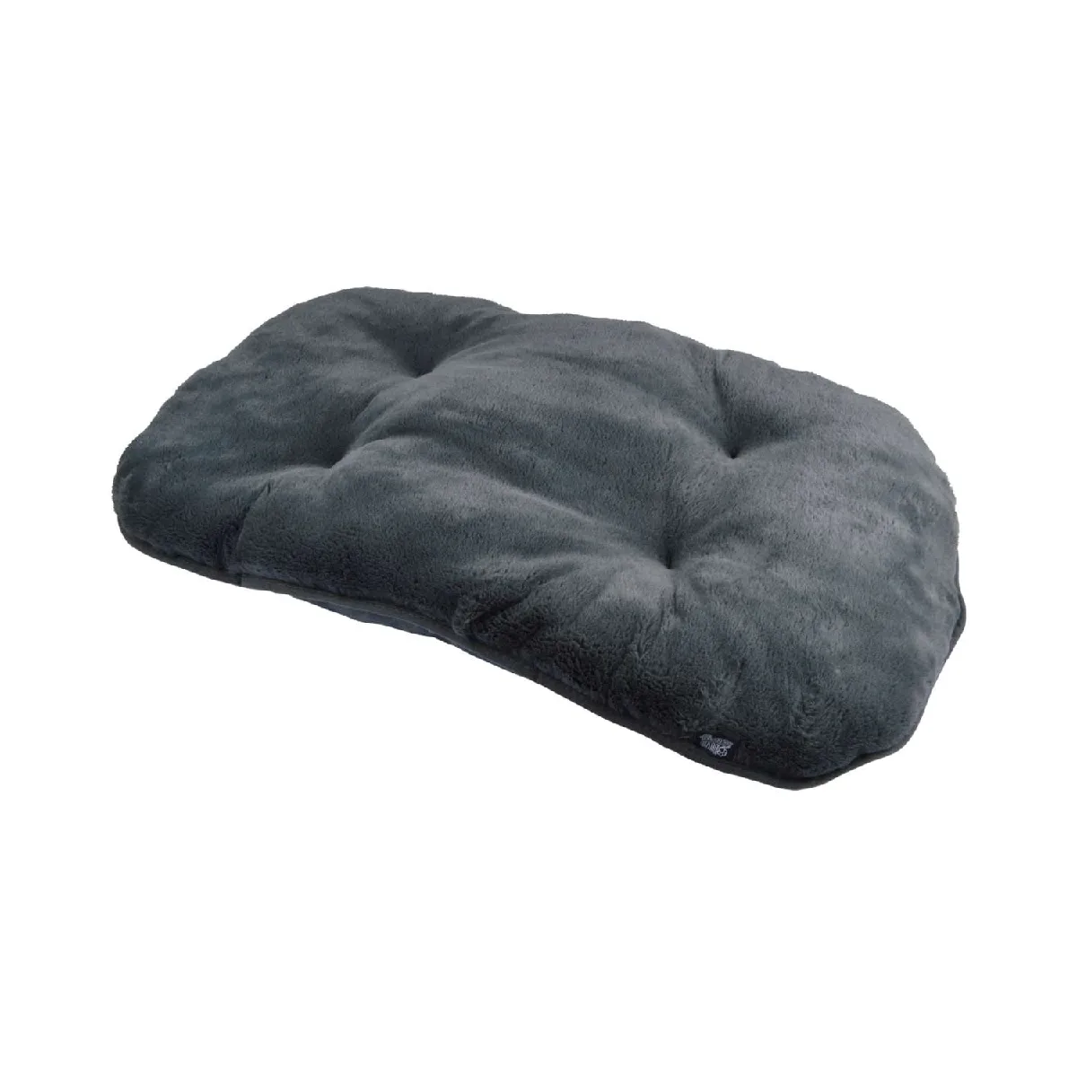 Love Story - Coussin doux réversible Happy pour chien et chat - Gris anthracite - Long 87 cm