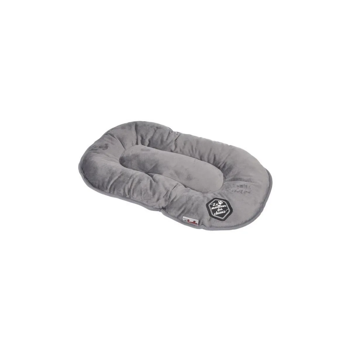 coussin flocon 87cm collection patchy gris/noir