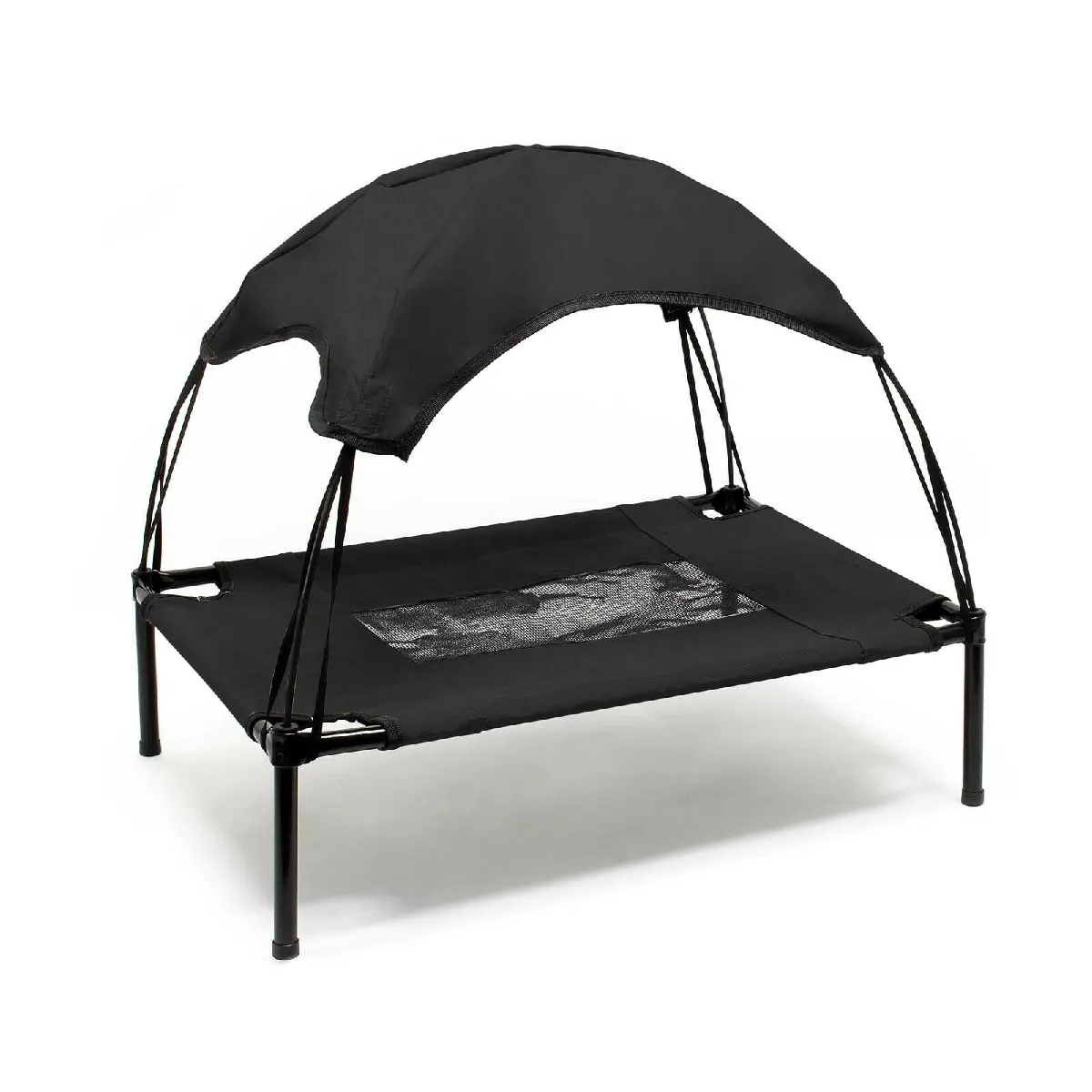 Transat Chien 122 M 30 Kg Max Lit Surélevé Protection Soleil Xl Relax Noir Helloshop26 16_0000532