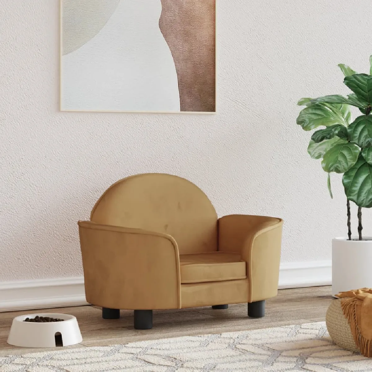 vidaXL Lit pour chien Similicuir 90x53x30 cm - vue 7