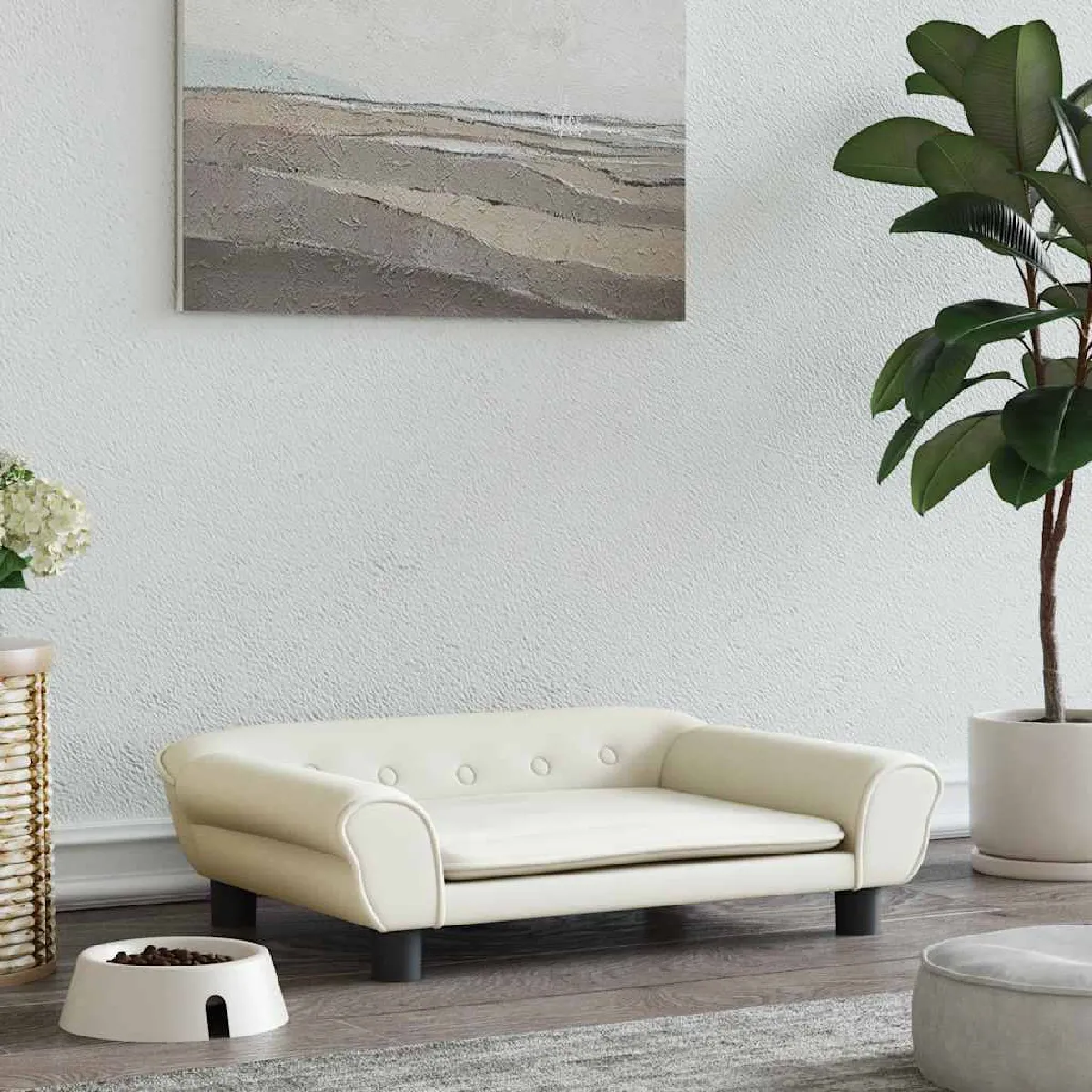 vidaXL Lit canapé Crème 70x48 - vue 2