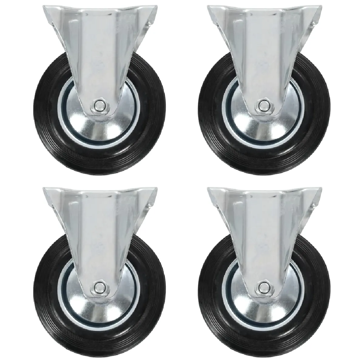 vidaXL Roulettes Fixes 4 pcs 160 mm