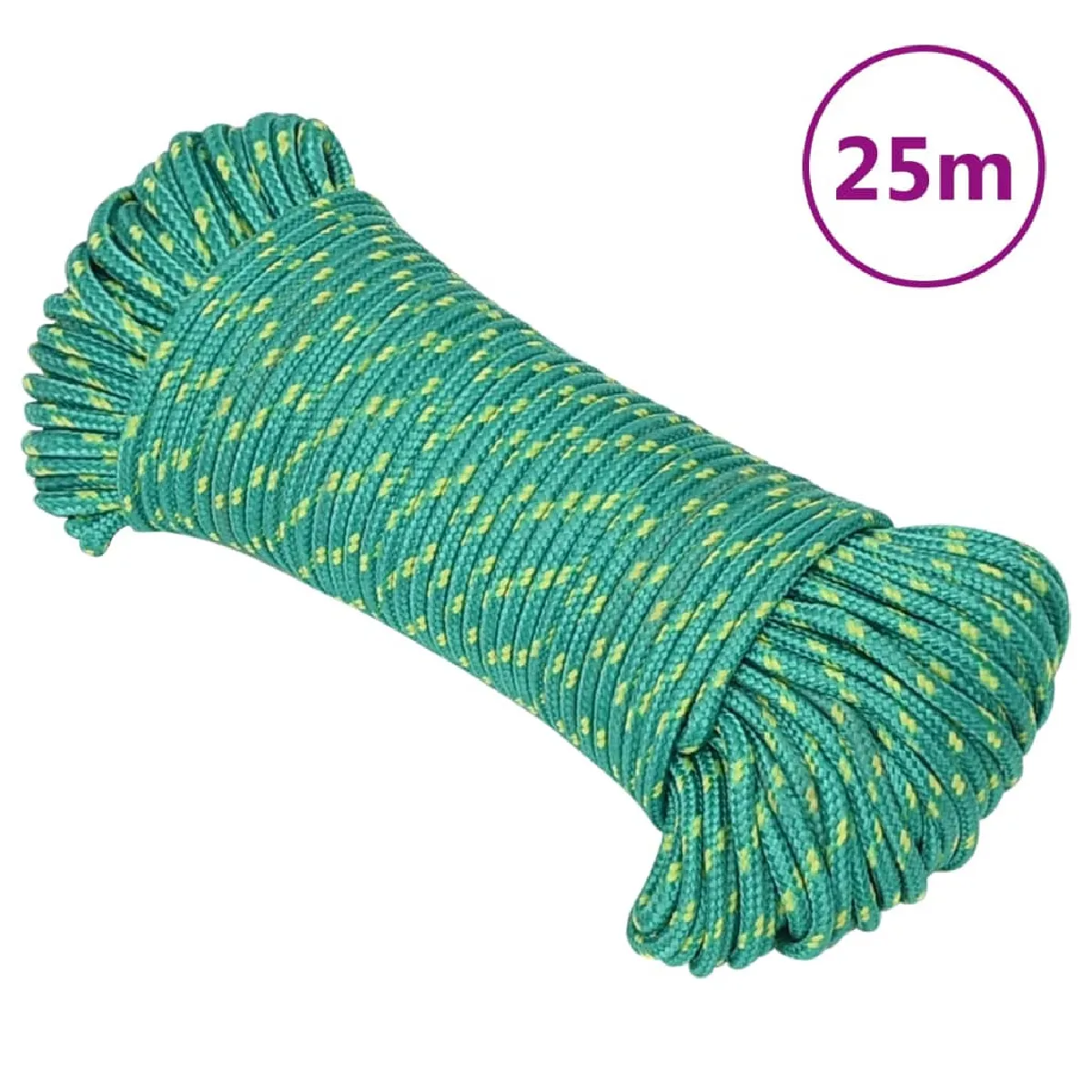 Vidaxl Corde de bateau Vert 4 mm 25 m Polypropylène