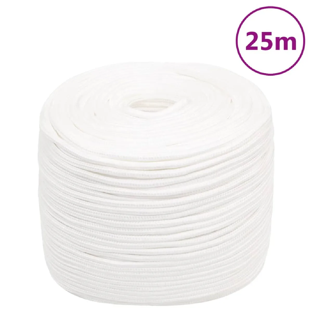 vidaXL Corde de bateau Blanc
