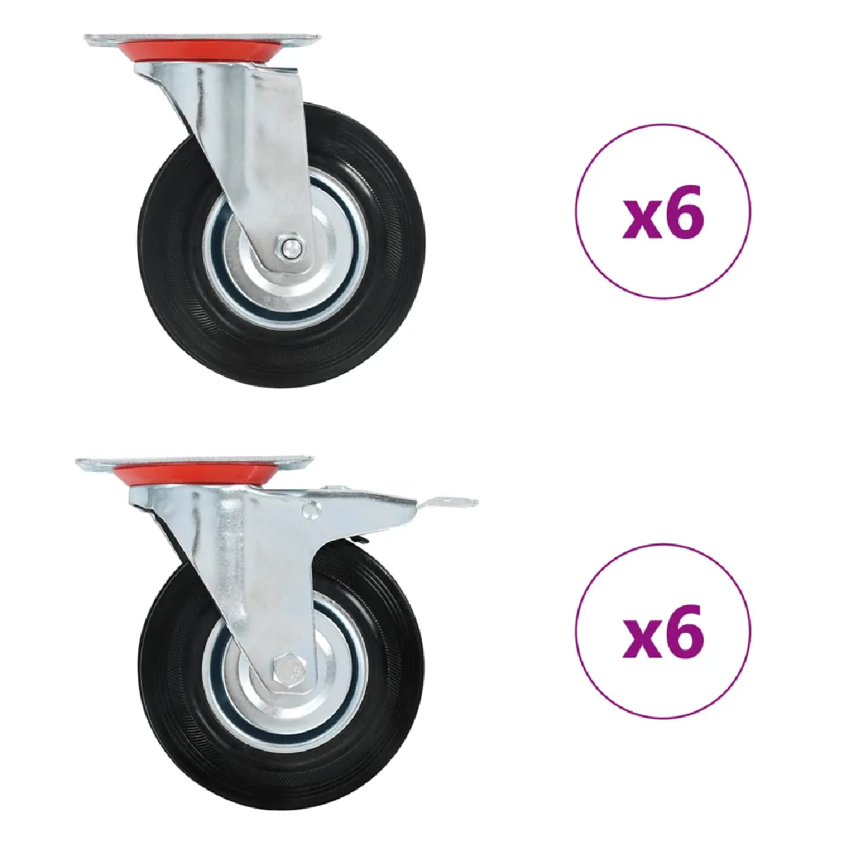 vidaXL Roulettes pivotantes 125 mm