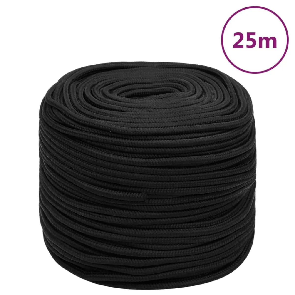 Vidaxl Corde - Noir, 10 mm, 25 m