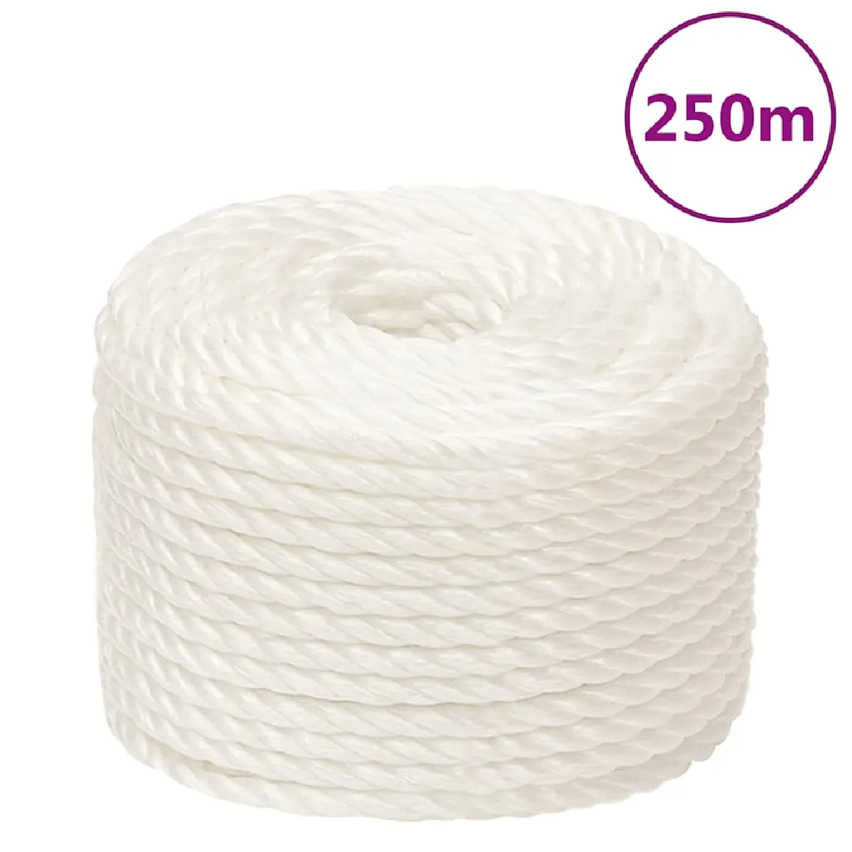 VIDAXL - Corde de travail - 12 mm - 250 m - Blanc - Image 2